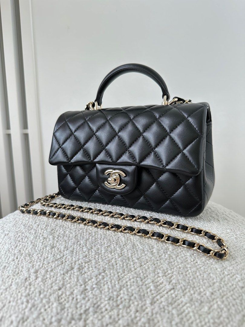 Chanel gold bar top handle bag best sale
