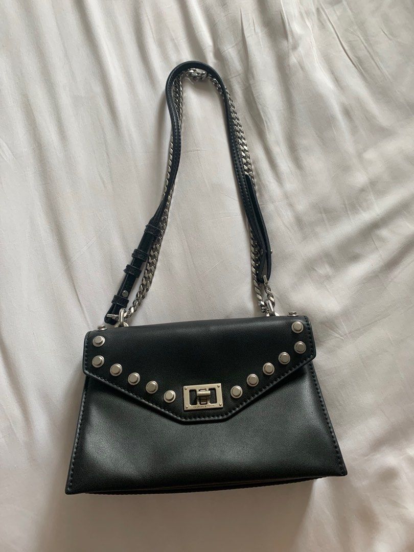 Charles Keith Black Studded Bag