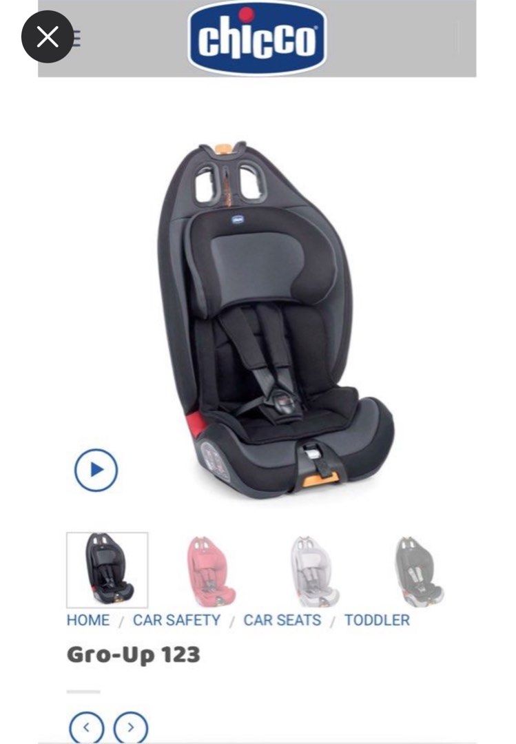 Chicco gro deals up isofix