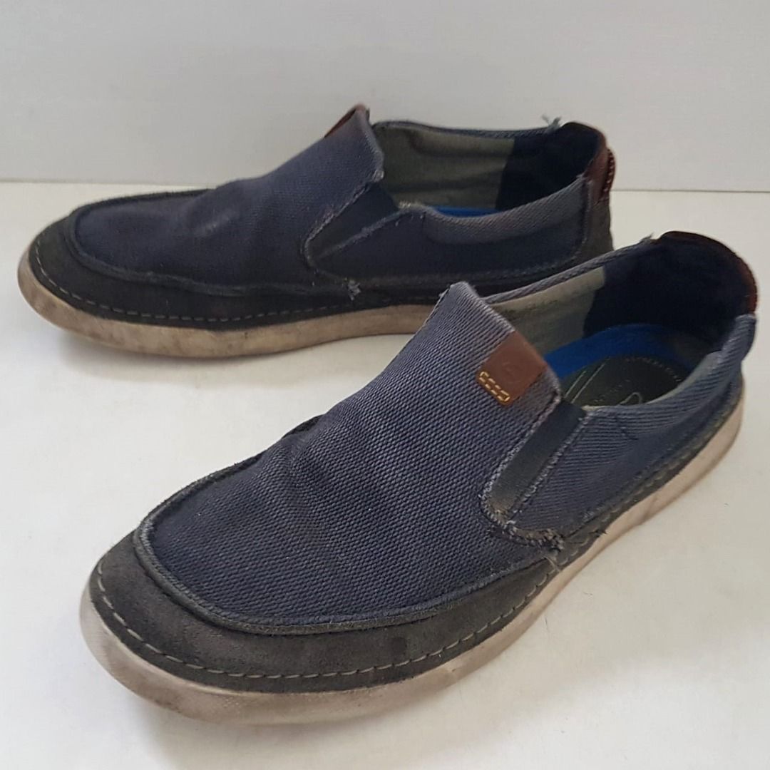 Clarks Gereld Step Trainers Designer Loafers Navy Combi Sneakers
