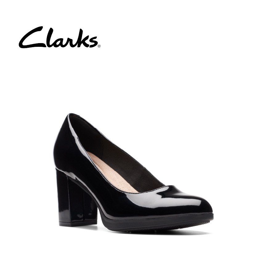 Clarks kelda hope black leather outlet