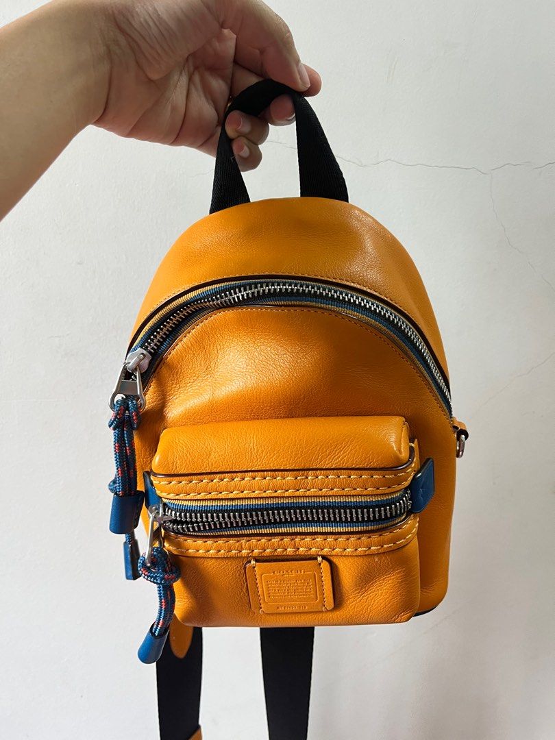 Orange on sale coach backpack