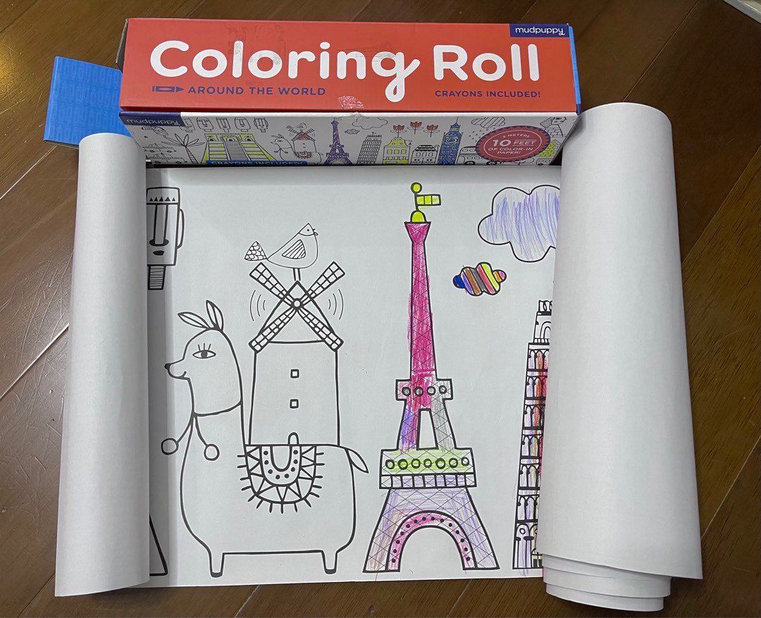Coloring Roll. Around the World coloring roll, Hobbies & Toys, Toys ...