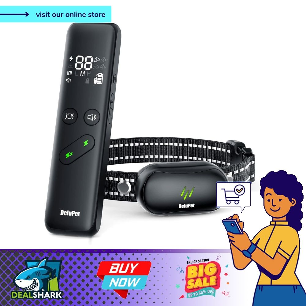 Dog Shock Collar Electric Dog Training Collar with Remote 1600FT