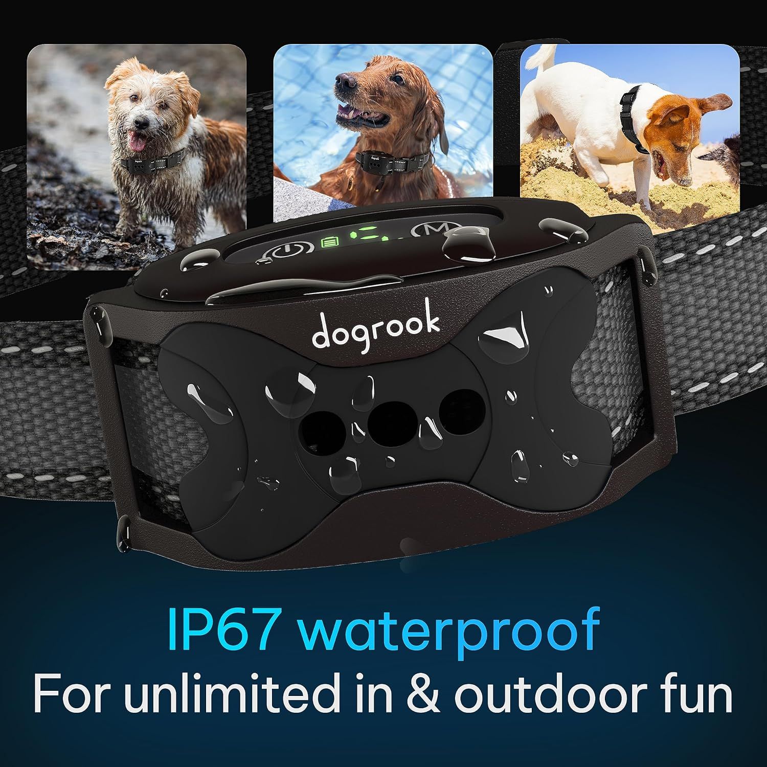DogRook Dog Bark Collar Rechargeable Smart Anti Barking Collar
