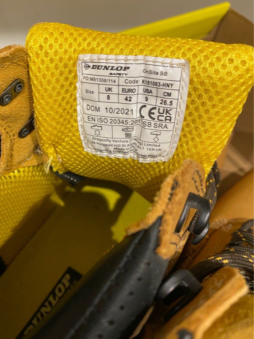 Dunlop Mens Safety On Site Steel Toe Cap Safety Boots Luxury