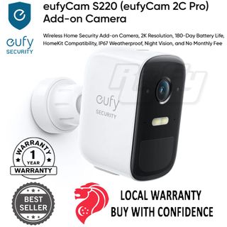 eufy Security, eufyCam 2 Pro Wireless Home Security Camera System, 365-Day  Battery Life, HomeKit Compatibility, 2K Resolution, IP67 Weatherproof,  Night Vision, 2-Cam Kit, No Monthly Fee White 