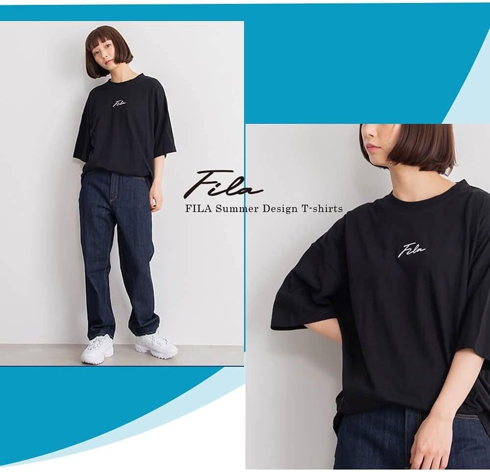 Fila FH7893 T Shirt One Point Logo Hand Written Embroidery Stylish Design Logo T Shirt 4.2