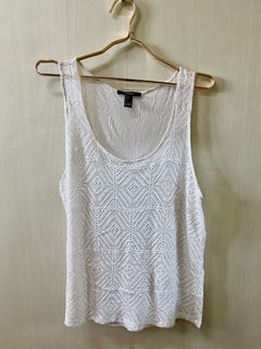 Forever 21 off white sleeveless top/beach cover up