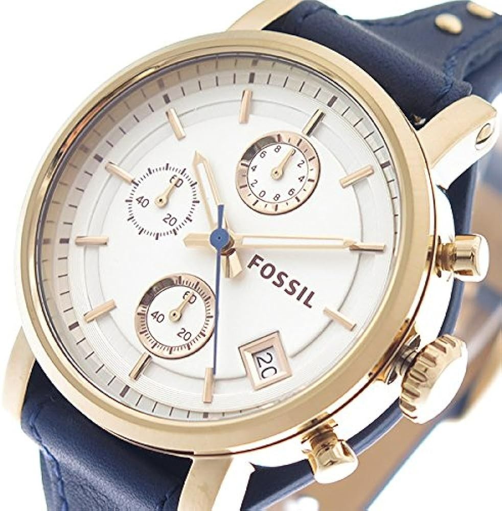 Fossil original boyfriend chronograph leather watch deals