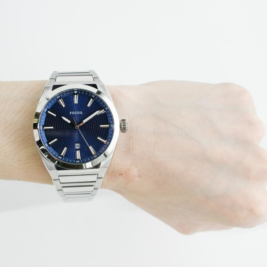 Fossil Everett FS5822 Blue Analog Stainless Steel Dress Simple Classic ...