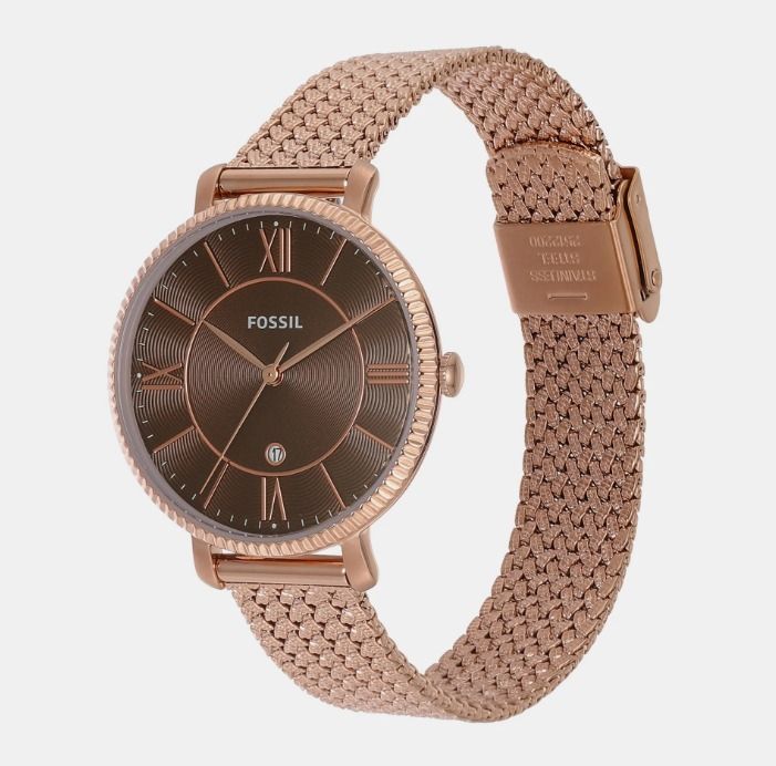 Fossil women's jacqueline stainless 2025 steel dress quartz watch