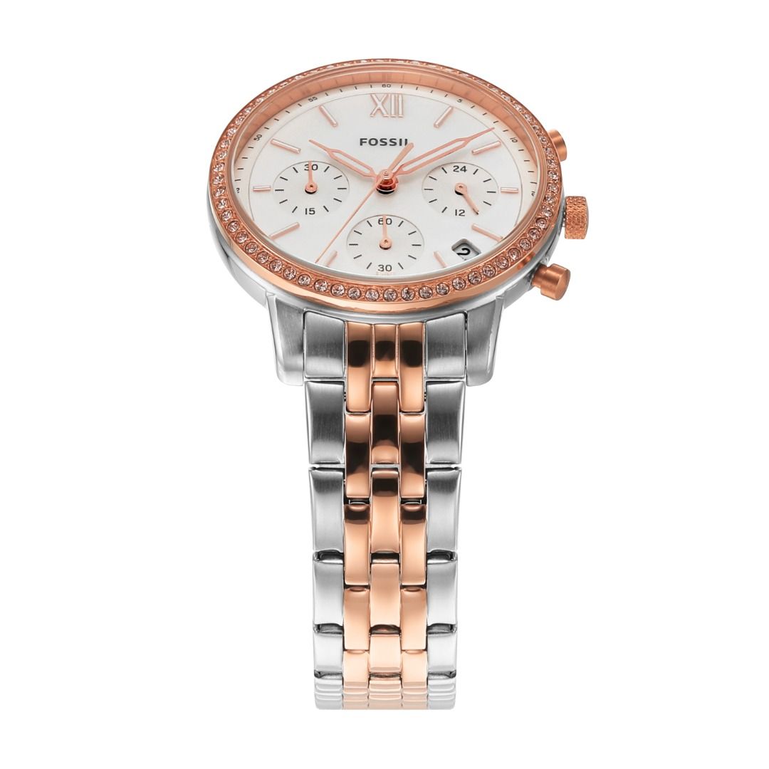 Fossil Neutra ES5279 White Analog Two Tone Stainless Steel Dress