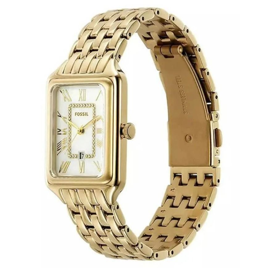 White and gold hotsell fossil watch