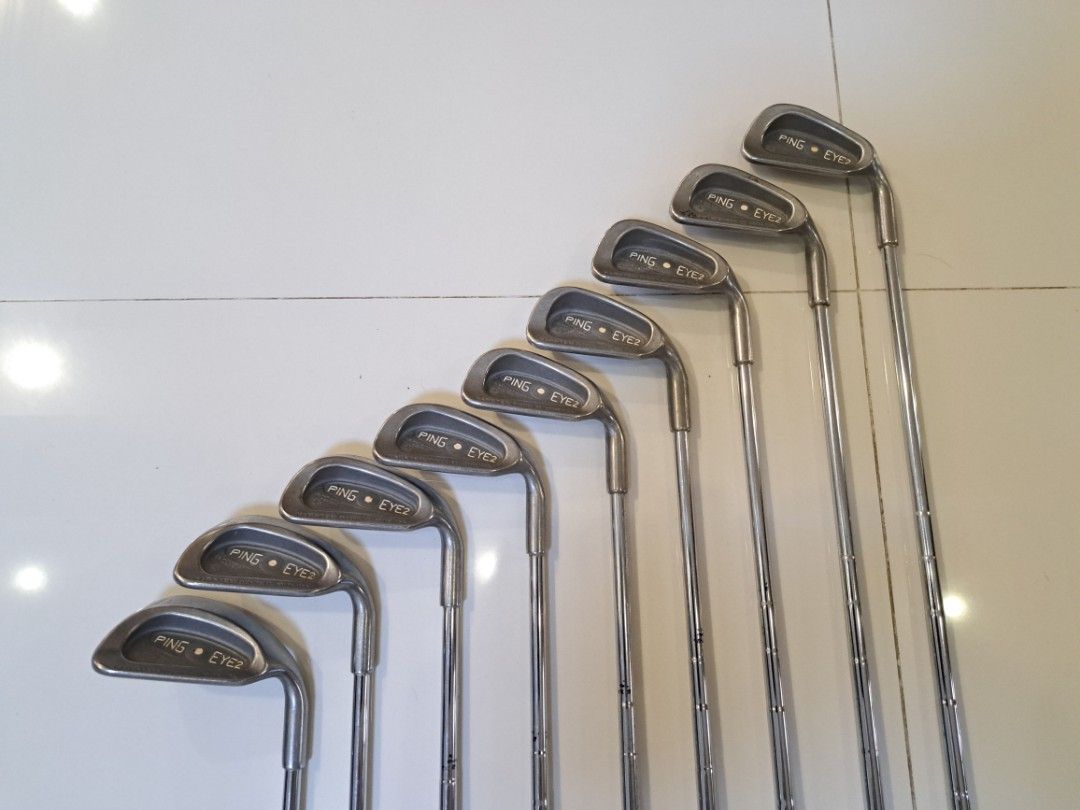 Lot De 6 Fers Ping Eye / Eye 2 - Droitier - #5,6,7,9 (Orange) Et #3,PW (Noir) - Occasion