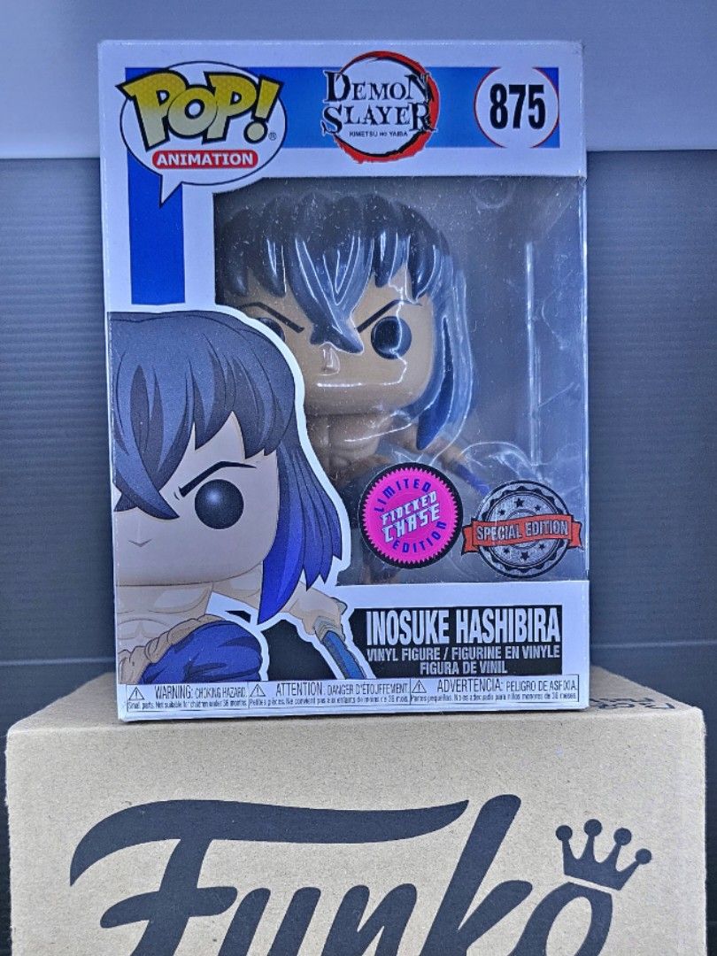 Funko Pop! Demon Slayer - Inosuke Hashibira Flocked Édition Spéciale #875 - Neuf