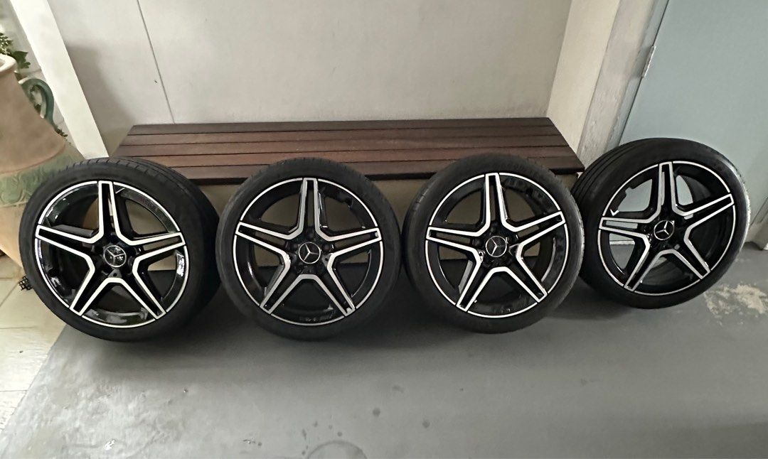 Genuine 18” AMG rims and tires for sale, Car Accessories, Tyres & Rims ...