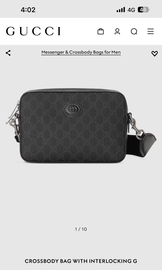 All black hotsell gucci crossbody bag