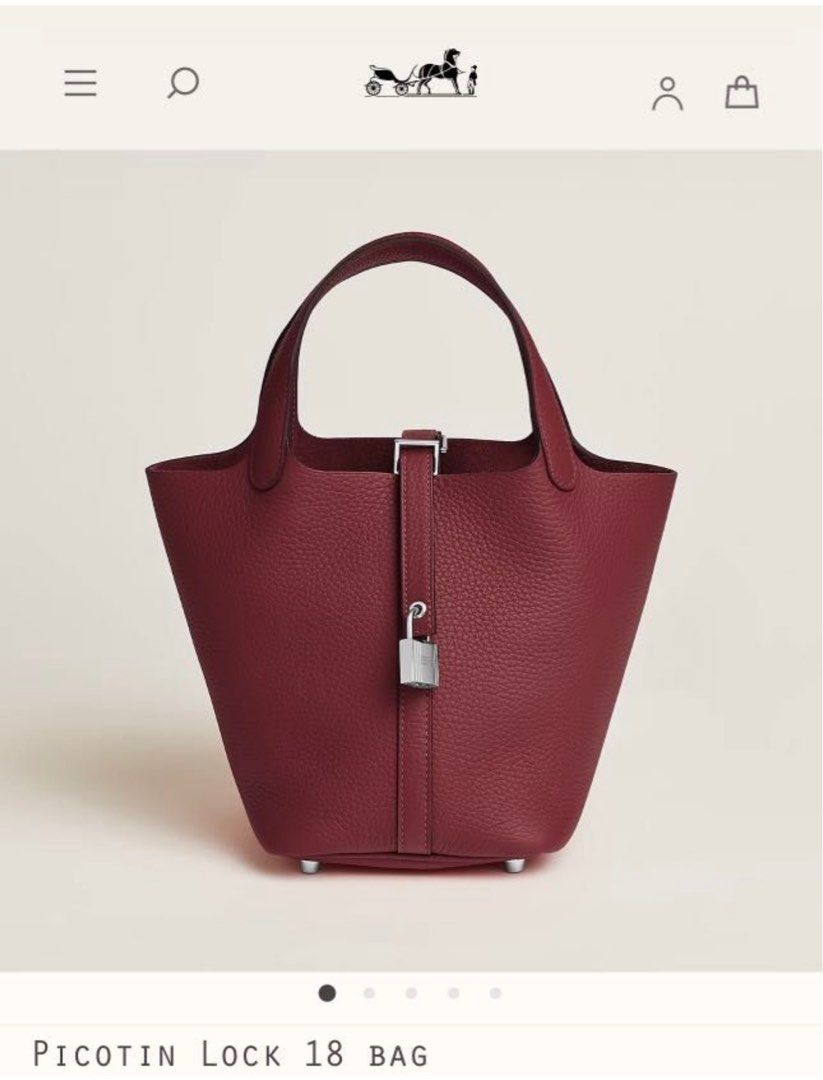 全新正貨」Hermes Picotin P18 Rouge H, 名牌, 手袋及銀包- Carousell