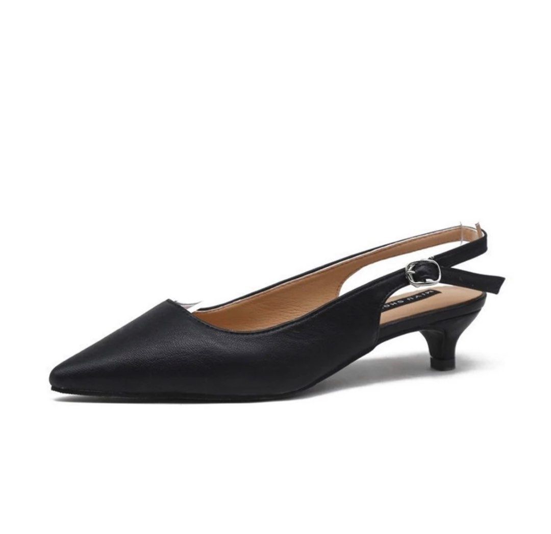 HEUS Black Midi Heels Women s Fashion Footwear Heels on Carousell