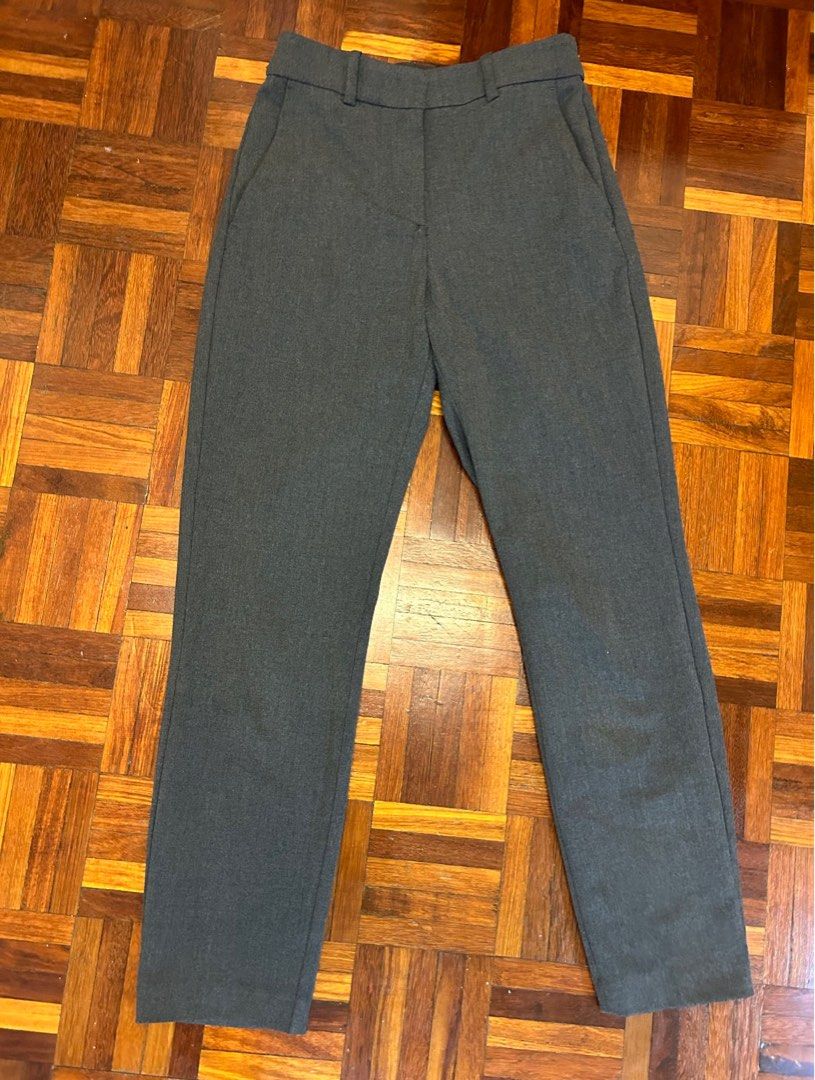 H M grey work pants trousers Women s Fashion Bottoms Other