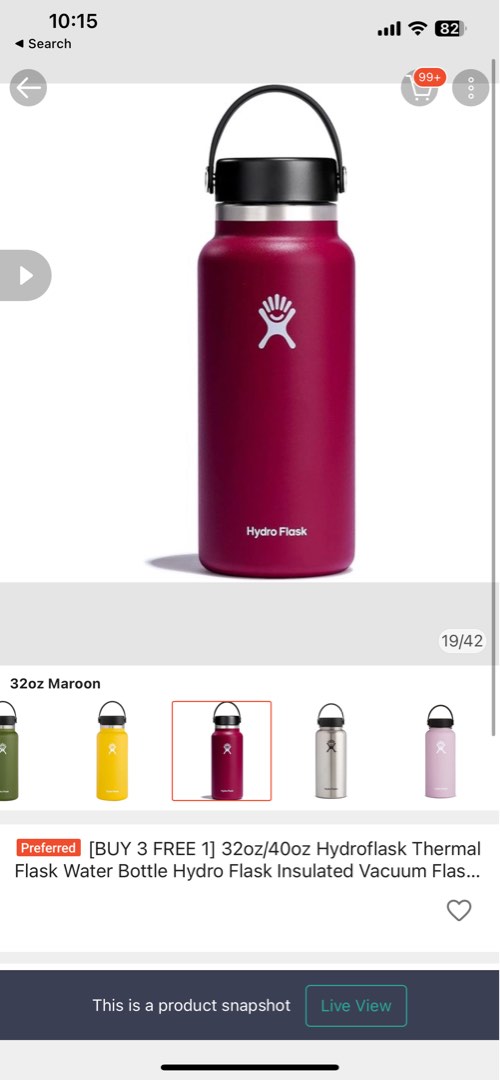 Maroon hydro flask clearance