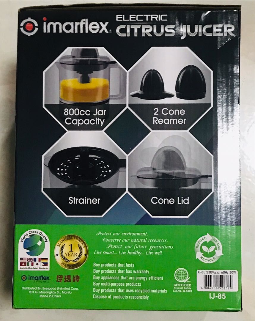 Imarflex Electric Citrus Juicer, TV & Home Appliances, Kitchen