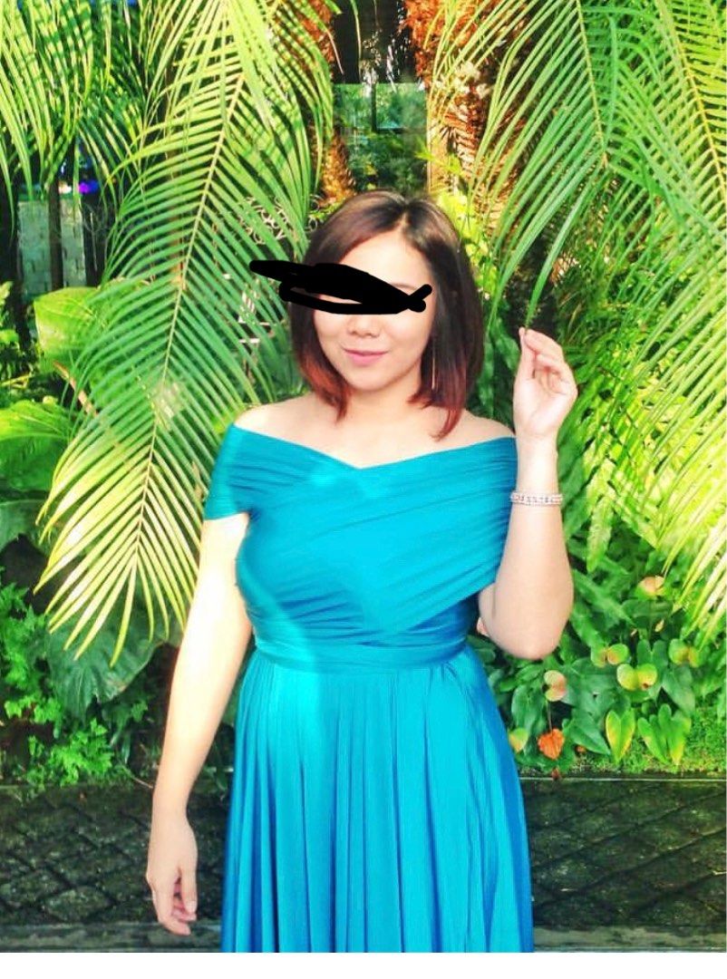Turquoise blue sale infinity dress