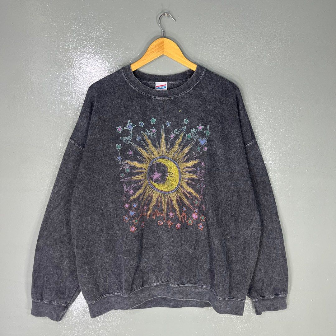 Celestial Sun Hoodie Men's Graphic Hooded Sweatshirt