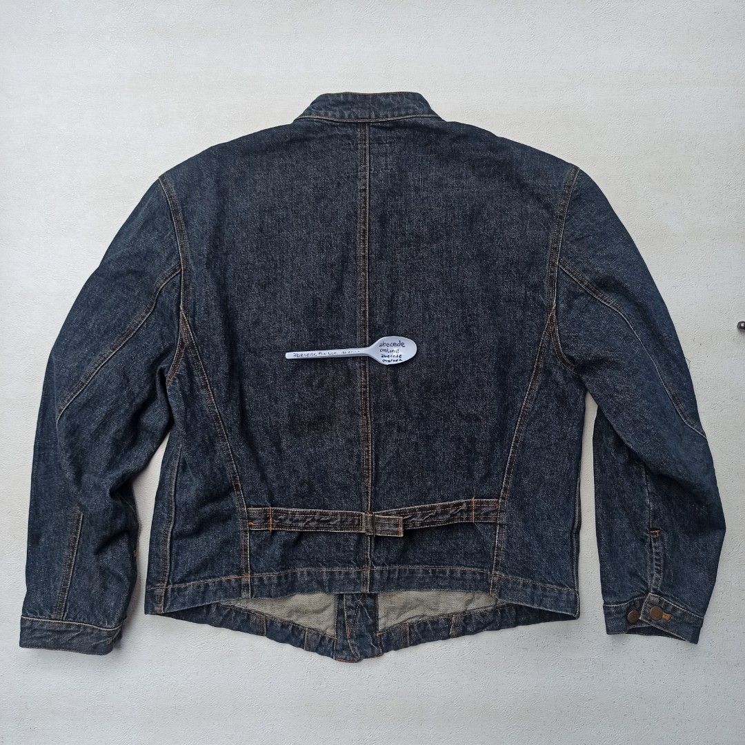 KENZO JEANS vintage 90s trucker jacket size L, Fesyen Pria