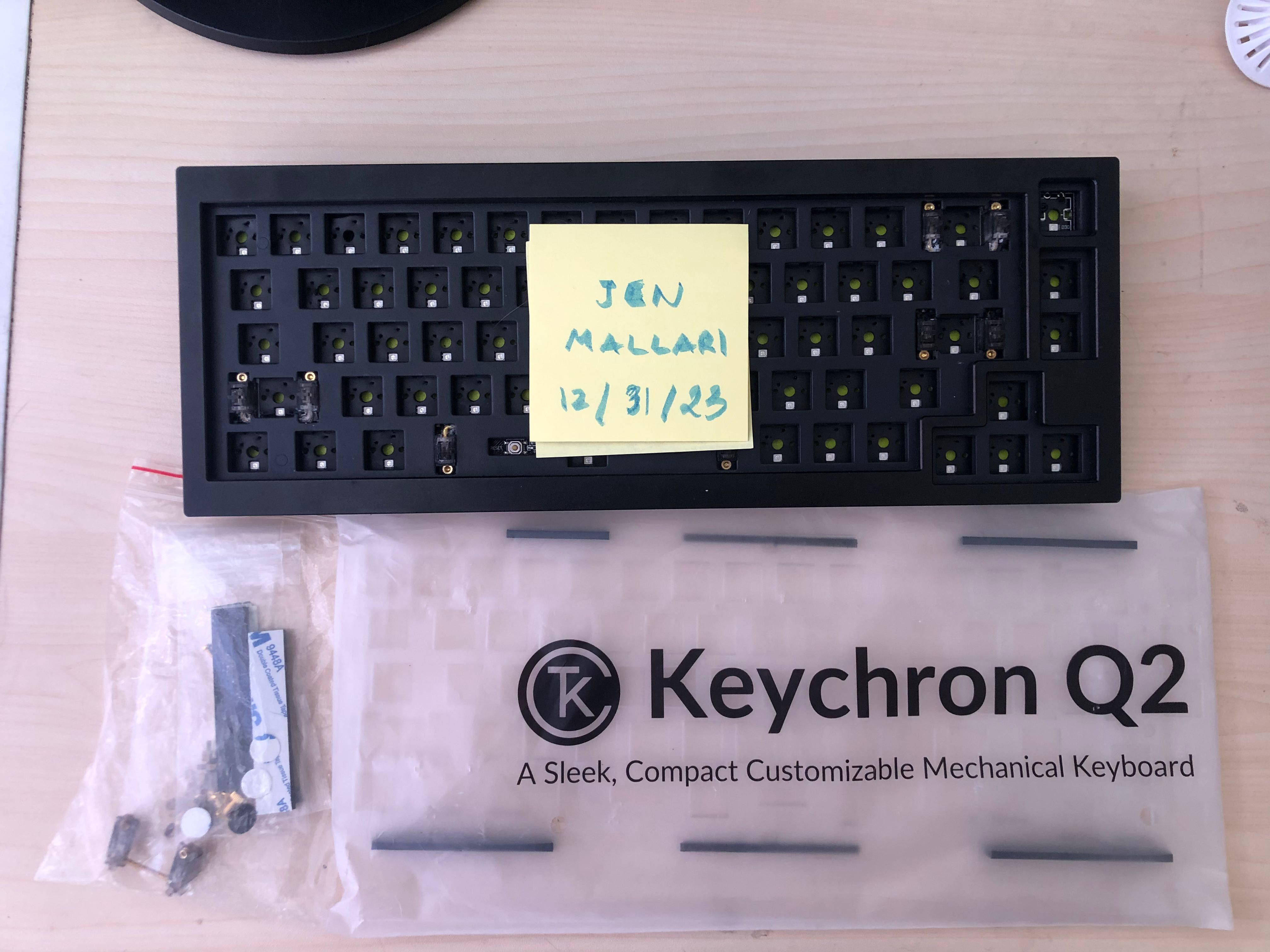 Keychron Q2 (Barebones) (Category: Computer Keyboard) located in Manila. Submitted by jeneynaaa (Listing ID 1275504350, Image 3). Description: [Selling] Price is negotiable!! Keychron Q2 in Black Comes with 2 plates (aluminum and pc) Durock v2 stabs (smokey) Tempest Mod (using painter’s tape) Plate foam IXPE foam Polyfill foam (sa case) Comes with cable Extra screws and gaskets Issue: there’s a dent on the corner as seen on the pic Price is negot