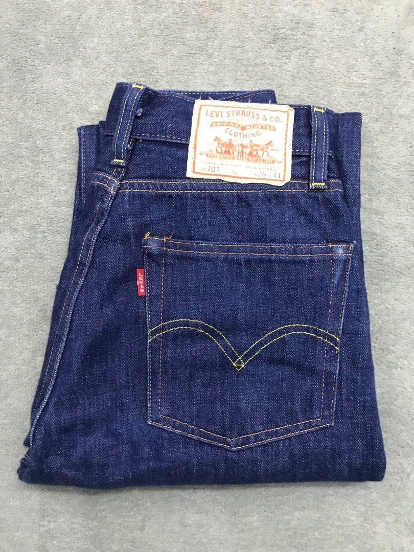 Levis 701 LVC big E Selvedge Turkey Blue Jeans Men s Fashion