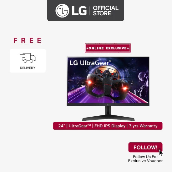 LG 24GN60R UltraGear 24 FHD IPS Display Monitor, Computers & Tech, Parts &  Accessories, Monitor Screens on Carousell