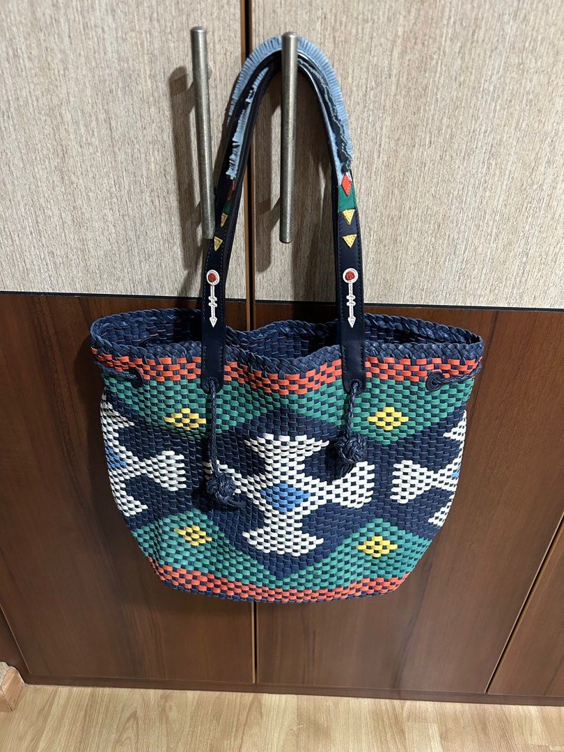 Tory burch straw tote cheap