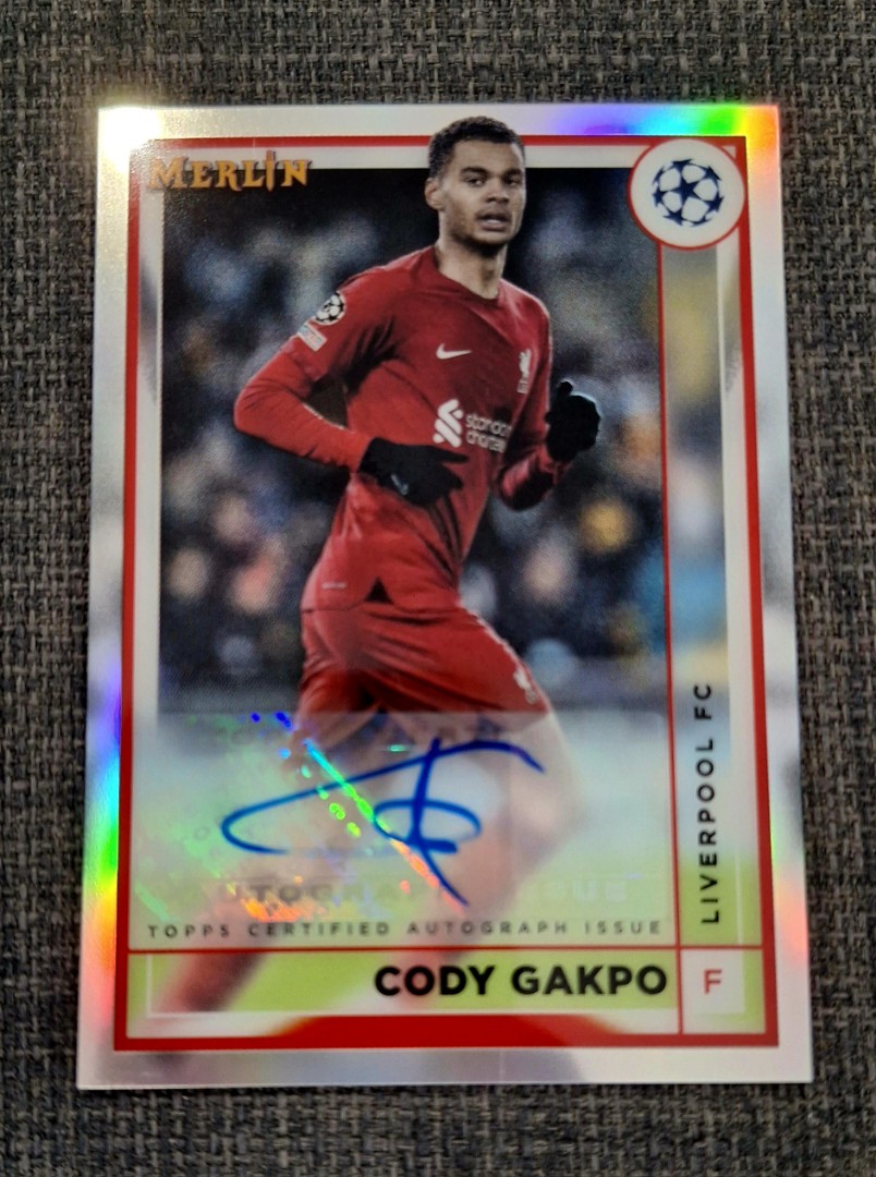 Liverpool card auto signed Cody Gakpo Topps