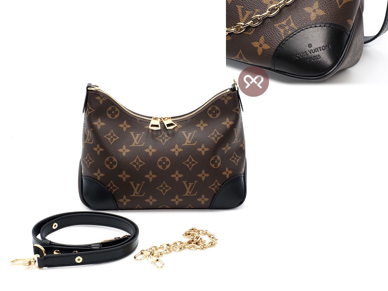 Louis vuitton monogram hotsell with black trim