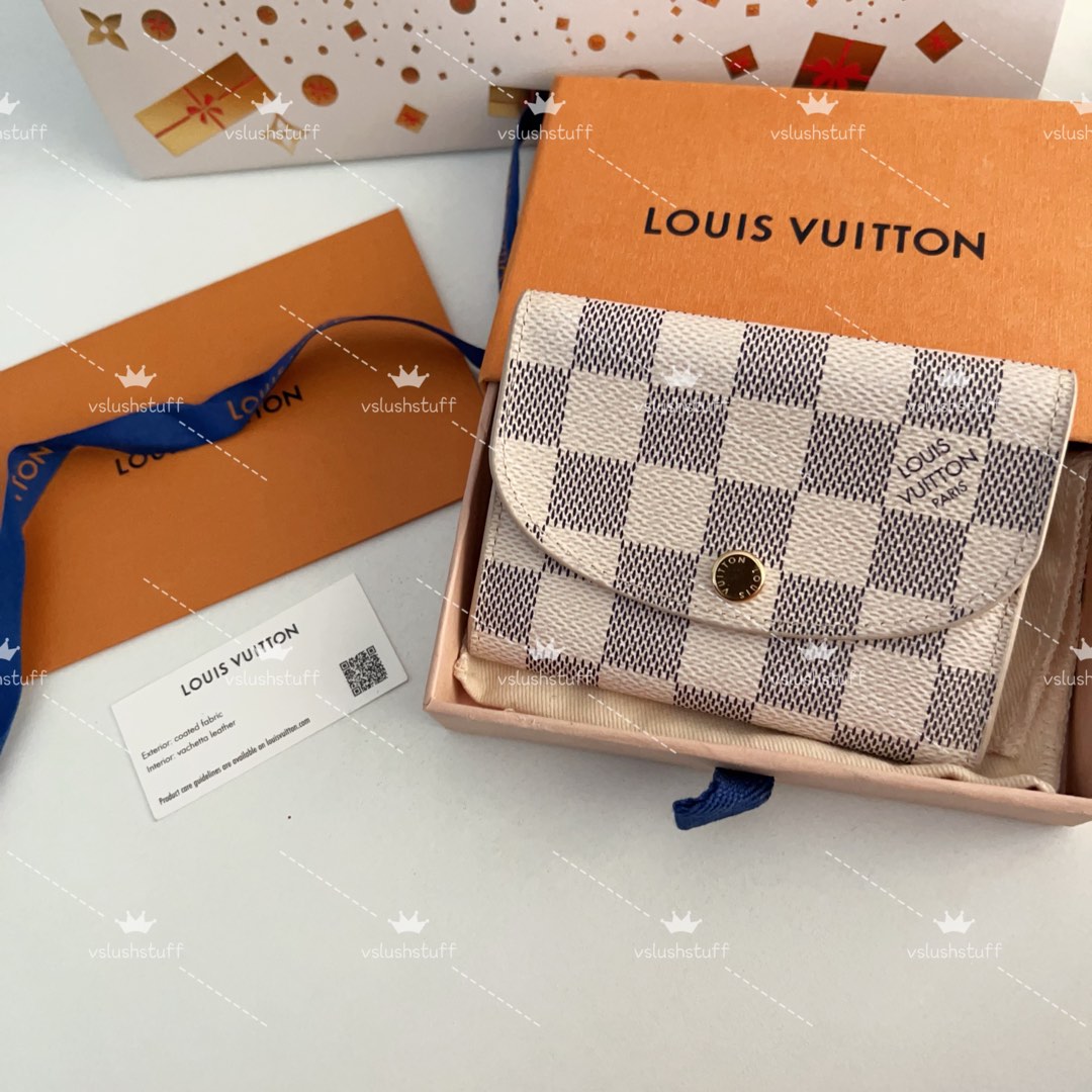 LV Rosalie Coin Purse in Damier Azur, Luxury, Bags Wallets on - Main Image