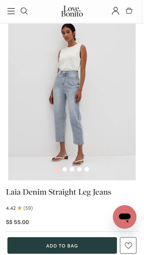 Laia Denim Straight Leg Jeans