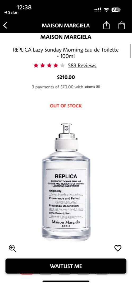 Maison Margiela Replica Perfume, Beauty & Personal Care, Fragrance ...