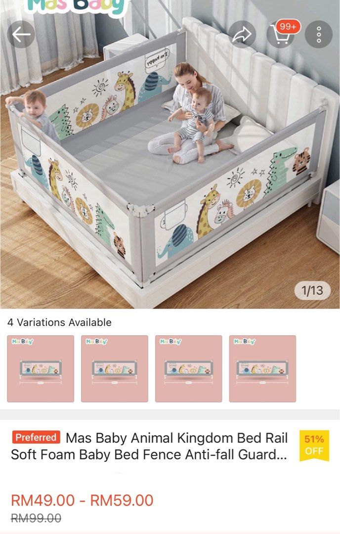 Mas Baby Animal Kingdom Bed Rail Babies Kids Baby Nursery