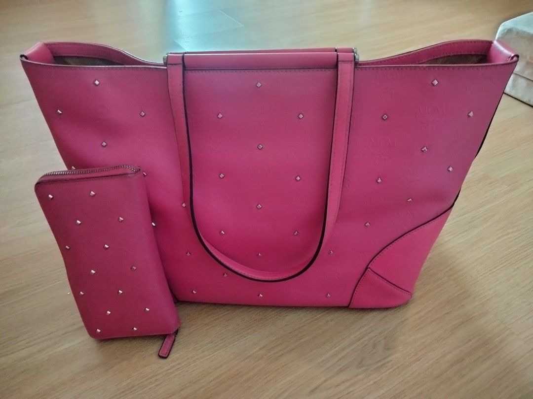 Mcm pink tote online