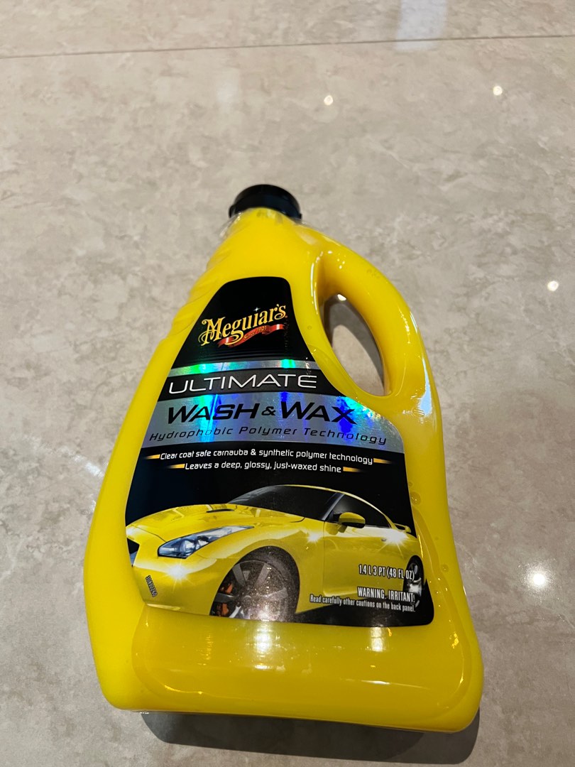 MEGUIAR'S Ultimate Wash & Wax Car Care Cleaning Kit Solution, 48 Ounces (2  Pack)