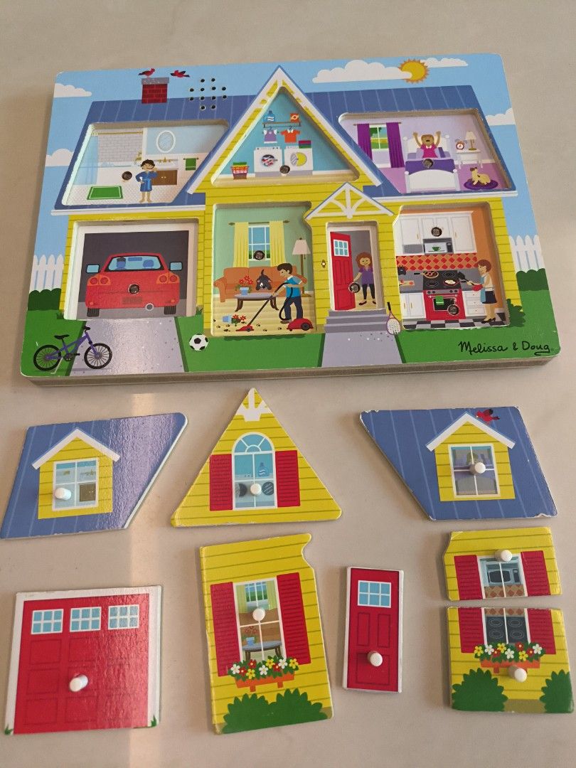 Melissa and doug around the hot sale house puzzle