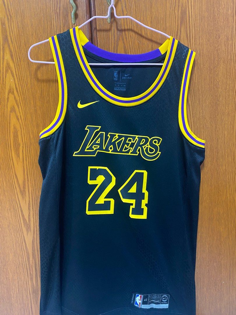 Men s Los Angeles Lakers Kobe Bryant Nike Black Mamba 24 Swingman