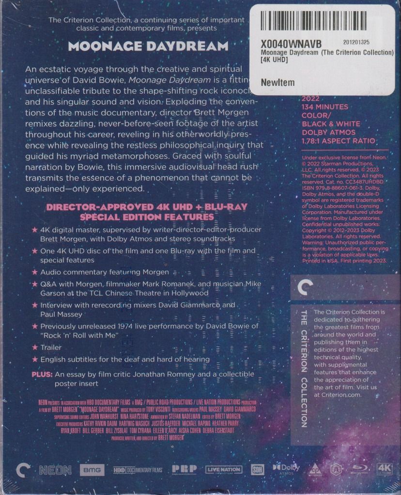 Moonage Daydream 4K (Criterion Collection 1192) Blu ray