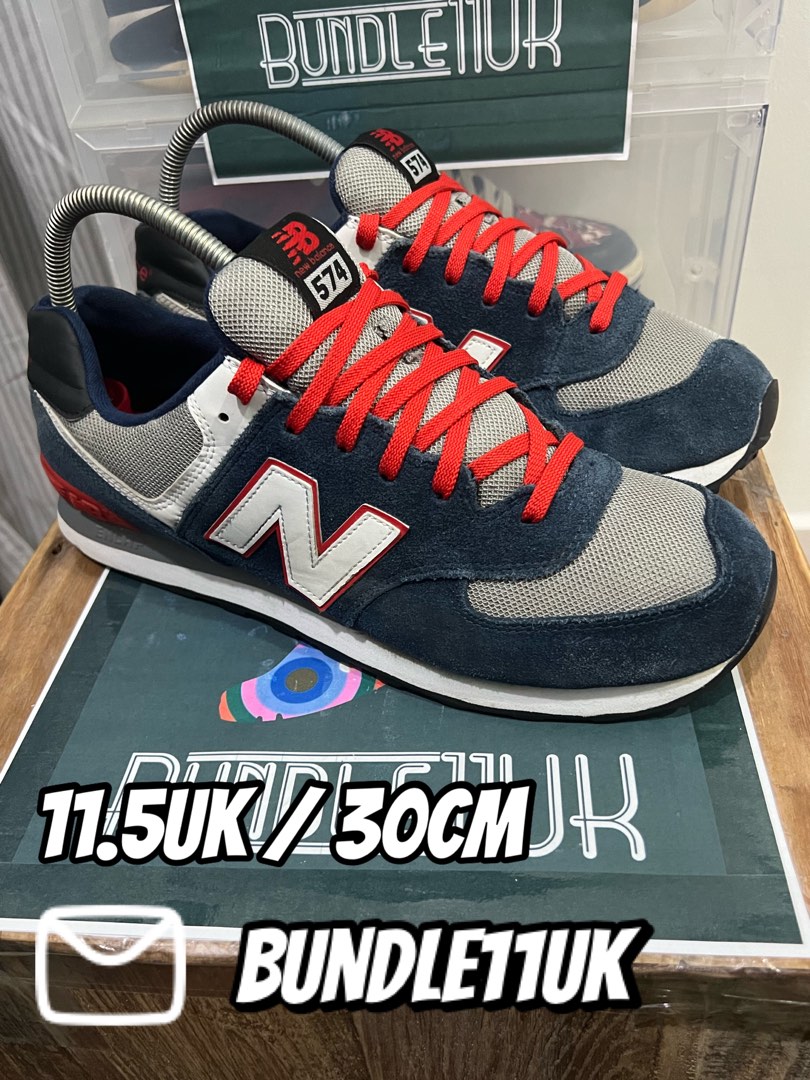 New Balance 574 Classic Navy Blue Red 11.5UK Everything Else