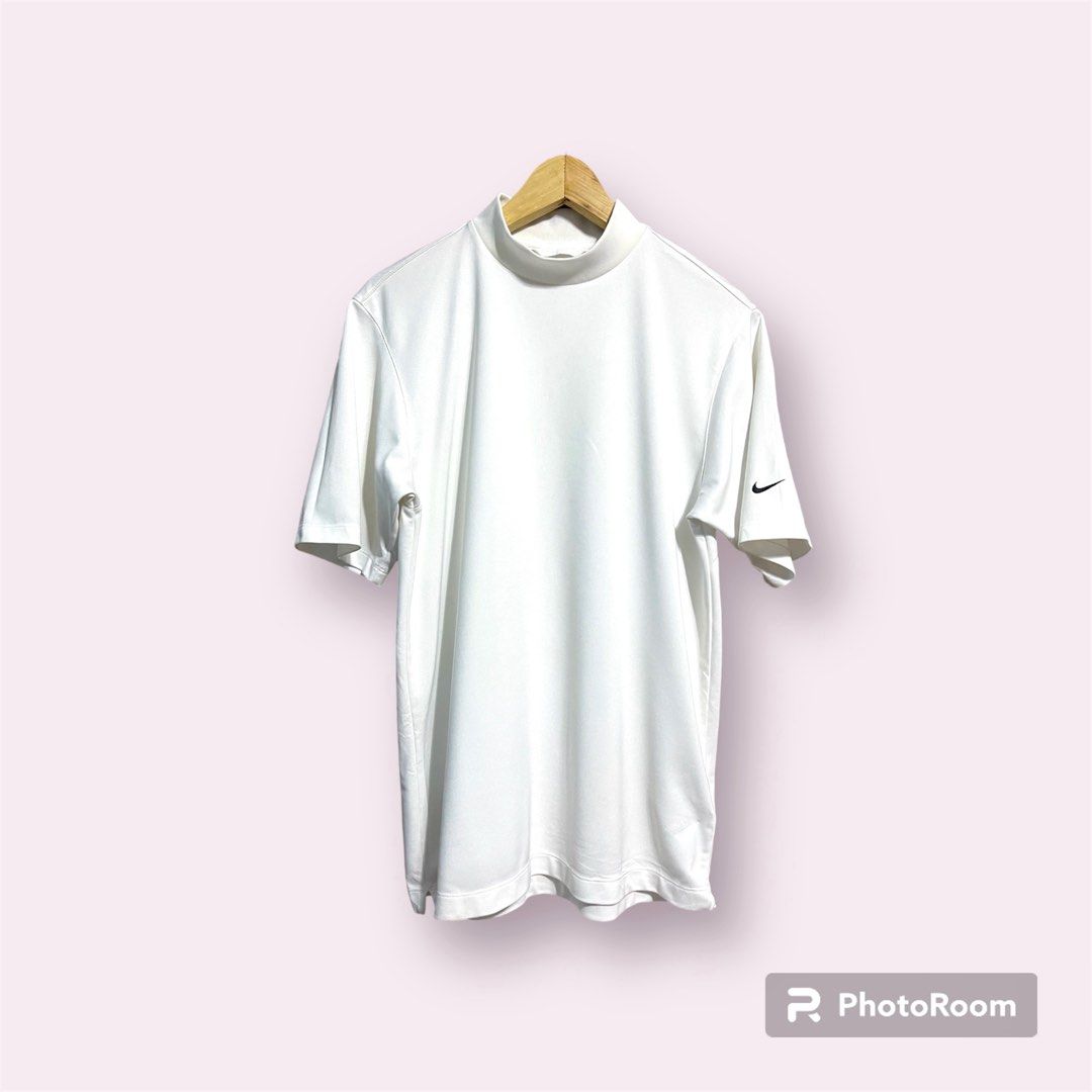Nike Golf Tiger Woods White Mock Neck 2019 Medium