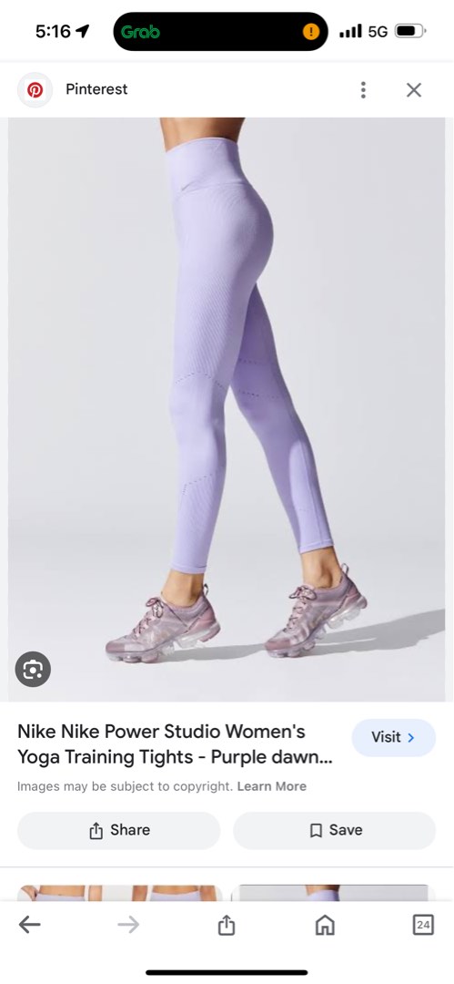 Nike Yoga Power Studio Training tights leggings Purple dawn Women s Fashion Activewear on Carousell