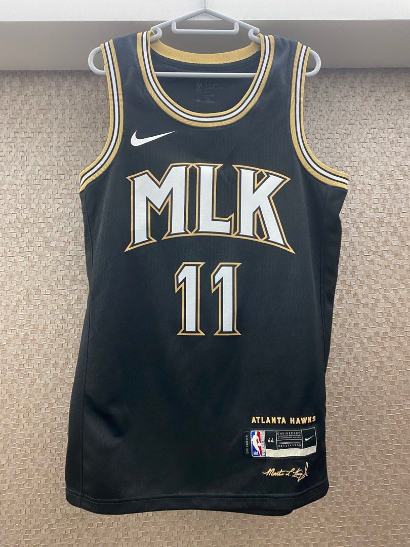 NWT 11 TRAE YOUNG NIKE ATLANTA HAWKS CITY EDITION BLACK SWINGMAN