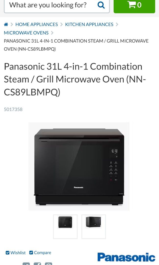 Panasonic inverter steam shop grill microwave oven